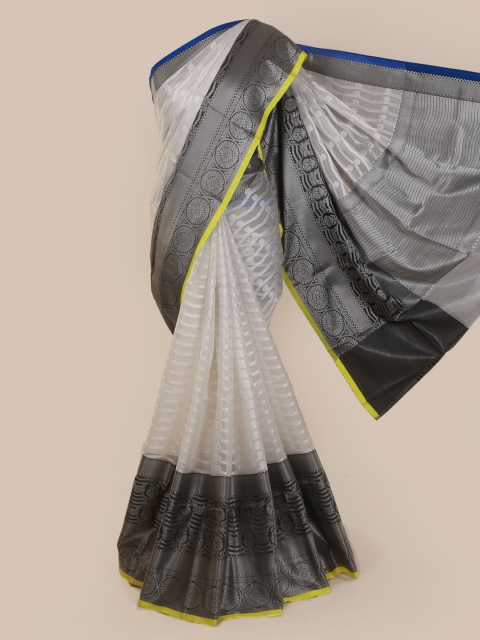 

Pothys White Woven Design Cotton Blend Saree