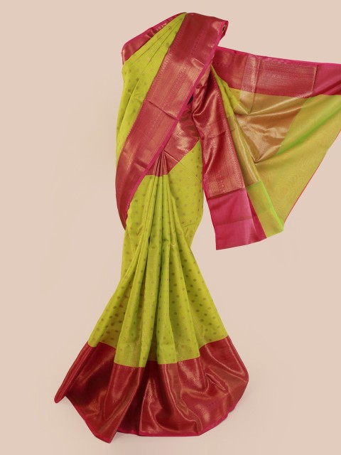 

Pothys Green Woven Design Cotton Blend Saree