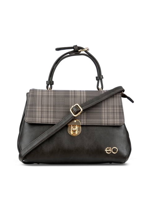 

E2O Grey Checked Satchel