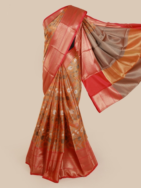 

Pothys Orange Woven Design Tissue Saree