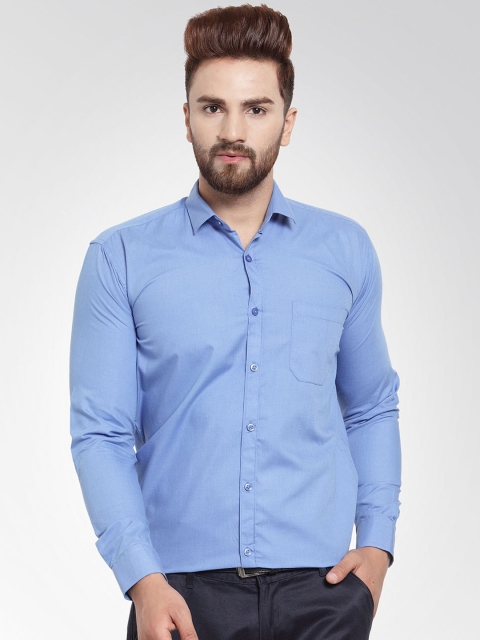 

JAINISH Men Blue Regular Fit Solid Casual Shirt