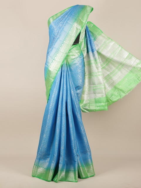 

Pothys Blue Woven Design Jute Silk Saree