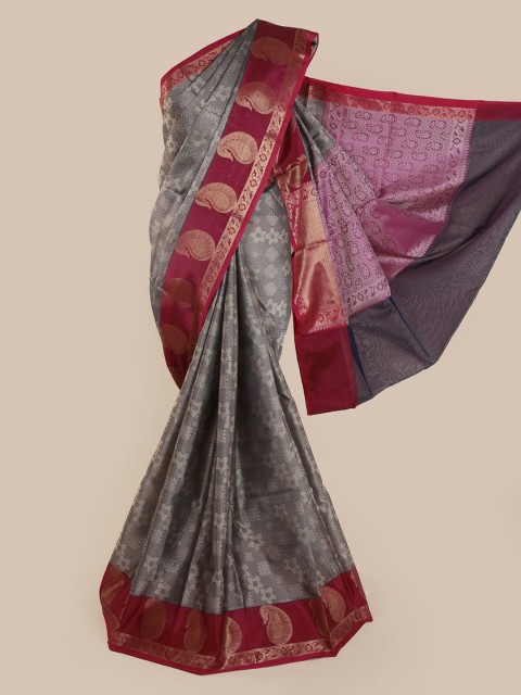 

Pothys Grey Woven Design Cotton Blend Saree