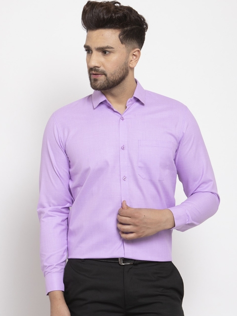 

JAINISH Men Purple Regular Fit Printed Formal Shirt