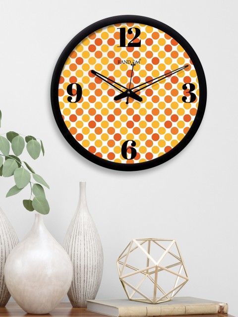 

RANDOM Yellow & Red Round Printed 30.4 cm Analogue Wall Clock