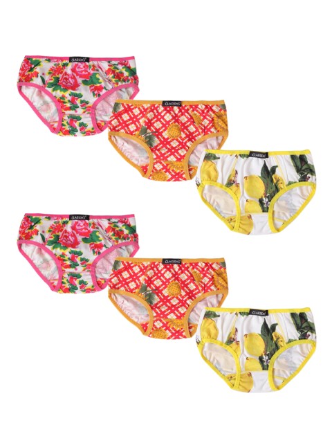 

Claesens Girls Pack Of 6 Assorted Basic Briefs CL630Combo 2