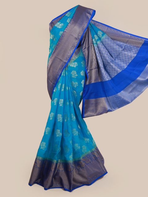 

Pothys Blue Woven Design Tissue Saree