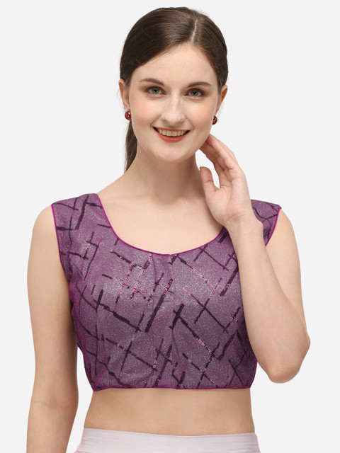 

Fab Dadu Women Purple Embellished Blouse