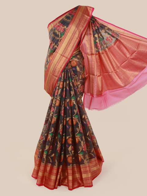 

Pothys Grey Woven Design Tissue Saree