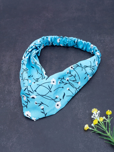 

Golden Peacock Turquoise Blue Elasticated Headband