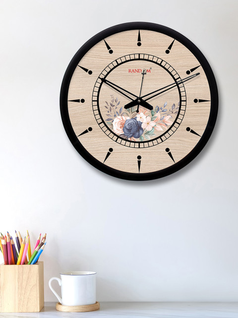 

RANDOM Beige Round Printed 30.4 cm Analogue Wall Clock