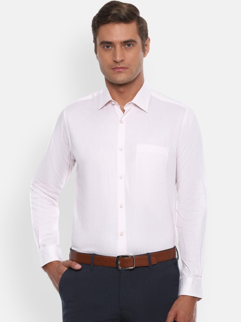 

Van Heusen Men White Regular Fit Striped Formal Shirt