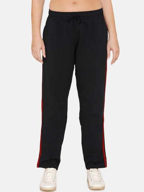 

Zelocity by Zivame Women Black Solid Relaxed-Fit Track Pants