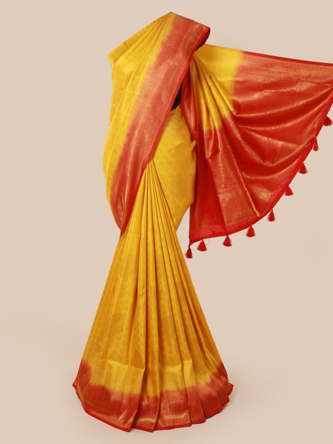 

Pothys Yellow & Red Art Silk Woven Design Saree