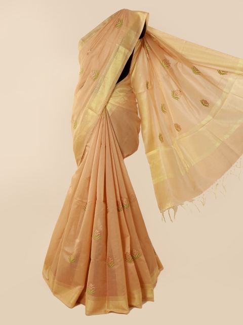 

Pothys Beige Woven Design Cotton Blend Saree