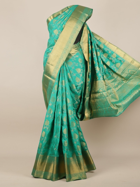 

Pothys Green Woven Design Jute Silk Saree