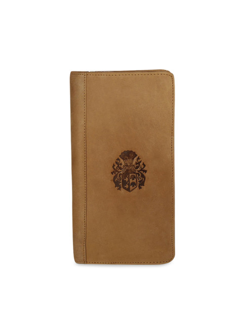 

Style SHOES Unisex Khaki & Black Solid Passport Holder