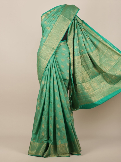 

Pothys Green Woven Design Jute Silk Saree