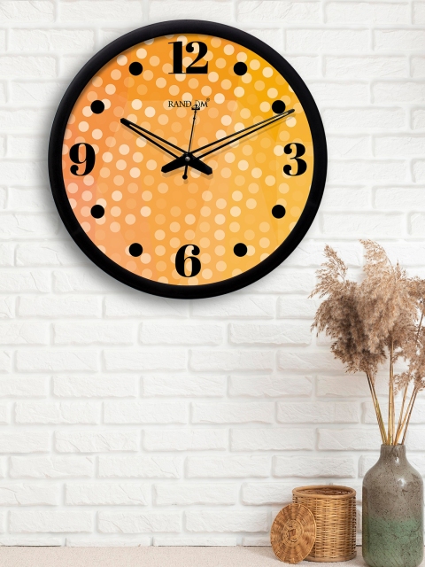 

RANDOM Yellow & White Round Printed 30.4 cm Analogue Wall Clock