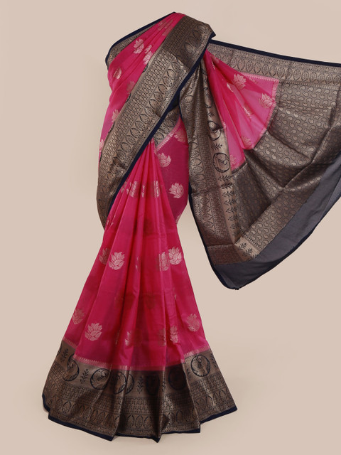 

Pothys Magenta Woven Design Tissue Saree