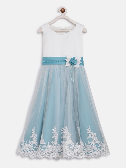 

Butterfly Blush Girls Blue Solid Fit and Flare Dress
