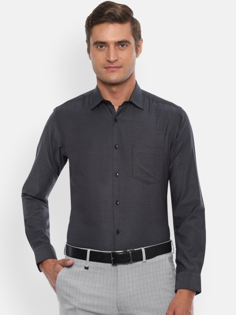 

Van Heusen Men Grey Regular Fit Solid Casual Shirt
