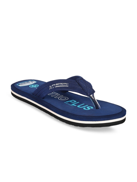 

M7 by Metronaut Men Navy Blue & White Printed Thong Flip-Flops