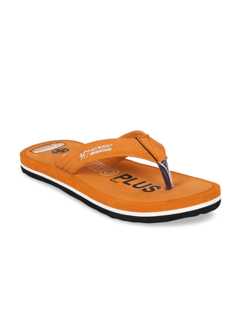 

M7 by Metronaut Men Orange Printed Thong Flip-Flops