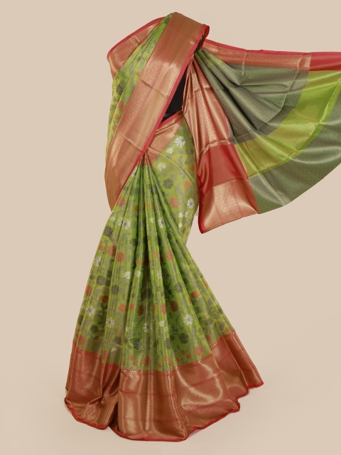 

Pothys Green Woven Design Tissue Saree