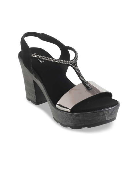 

Mochi Women Black Colourblocked Sandals