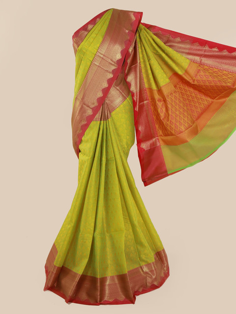 

Pothys Green Woven Design Cotton Blend Saree