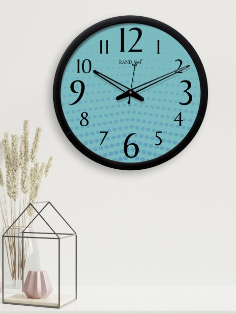 

RANDOM Teal Blue Round Printed 30.4 cm Analogue Wall Clock