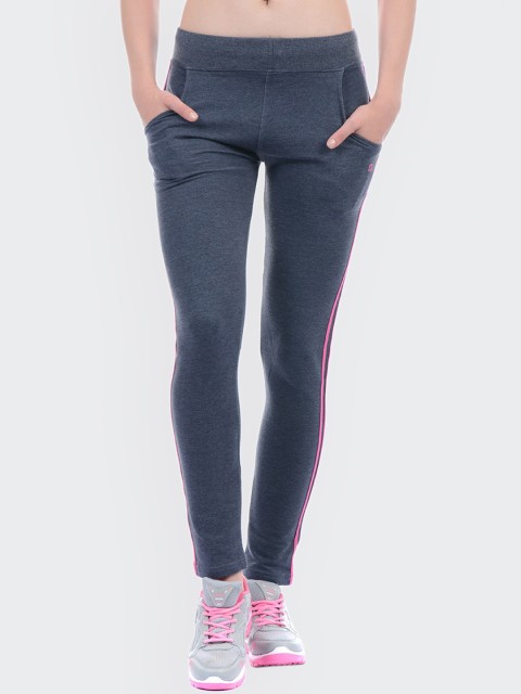 

Sweet Dreams Women Charcoal Grey Solid Track Pants With Side Stripes