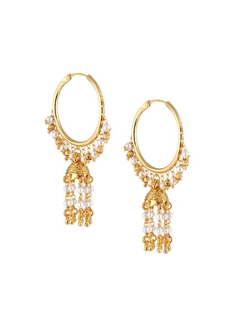 

Adwitiya Collection Gold-Toned Circular Hoop Earrings
