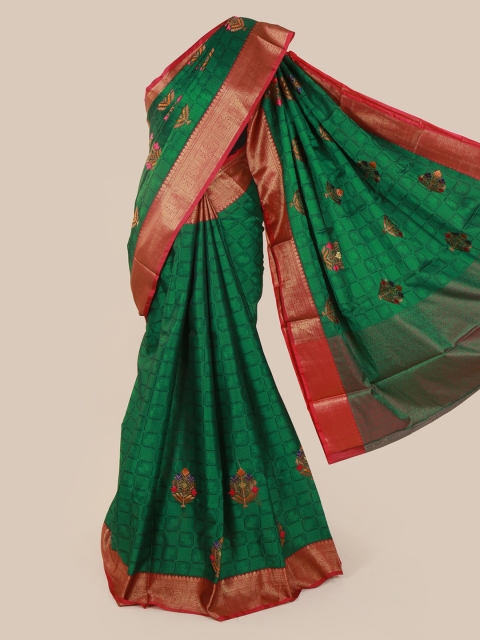 

Pothys Green Woven Design Cotton Blend Saree