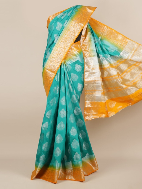 

Pothys Blue Woven Design Jute Silk Saree
