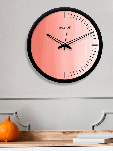 

RANDOM Peach-Coloured Round Printed 30.4 cm Analogue Wall Clock