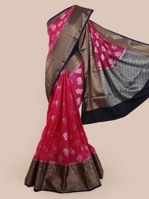 

Pothys Magenta Woven Design Tissue Saree