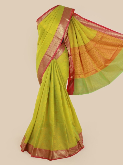 

Pothys Green Woven Design Cotton Blend Saree