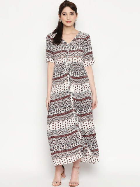 

People Women Multicoloured Printed Maxi Dress, Multi