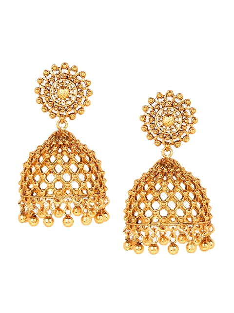 

Adwitiya Collection Gold-Toned Animal Shaped Jhumkas