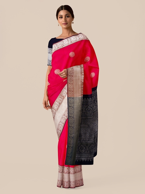 

Taneira Red Pure Silk Woven Design Kanjeevaram Saree