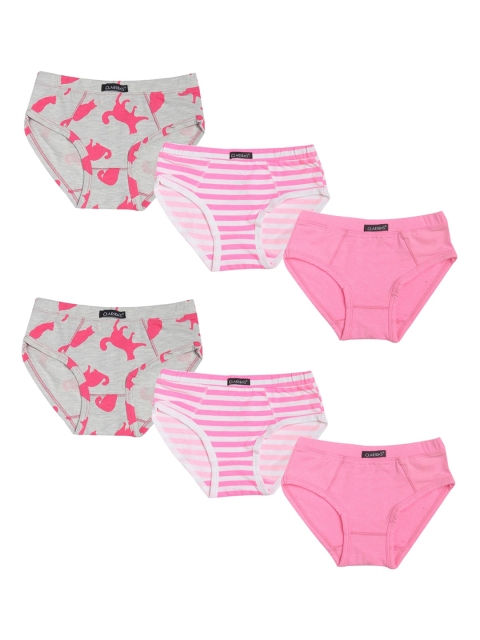 

Claesens Girls Pack Of 6 Assorted Basic Briefs-CL632