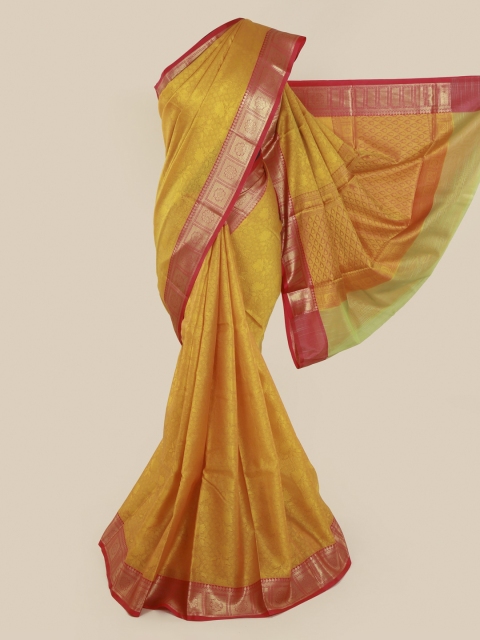 

Pothys Mustard Yellow Woven Design Cotton Blend Saree
