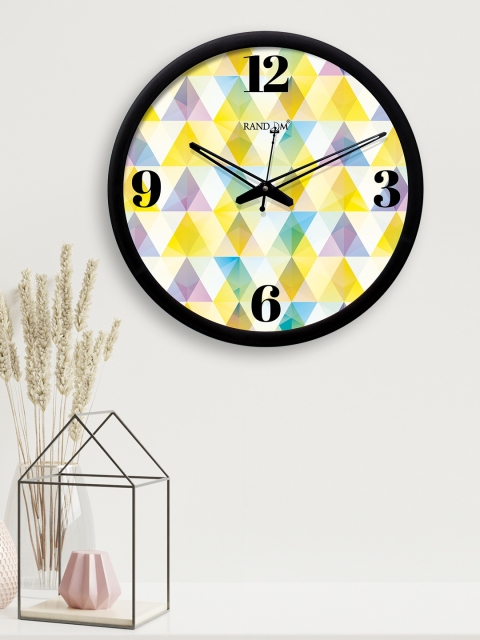 

RANDOM Multicoloured Round Colourblocked 30.4 cm Analogue Wall Clock, Multi