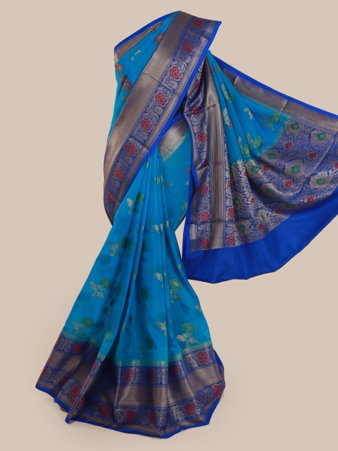 

Pothys Navy Blue & Red Tissue Woven Design Saree
