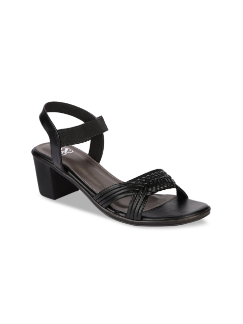 

Sole To Soul Women Black Woven Design Sandals