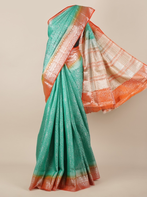 Pothys Green Woven Design Jute Silk Saree