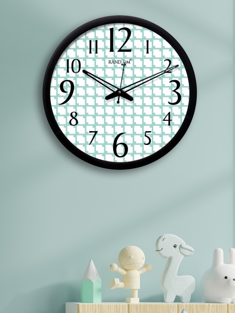 

RANDOM White & Green Round Printed 30.4 cm Analogue Wall Clock