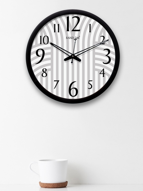

RANDOM Off-White & Grey Round Printed 30.4 cm Analogue Wall Clock
